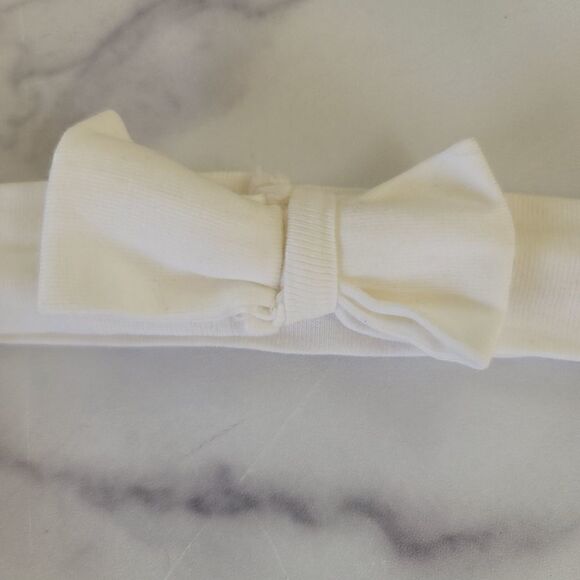 18 month navy blue leggings pull on & soft white headbow H&M 2 piece bundle - Picture 4 of 4